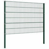 Vidaxl schuttingpaneel met palen ijzer 176,5x120 cm groen