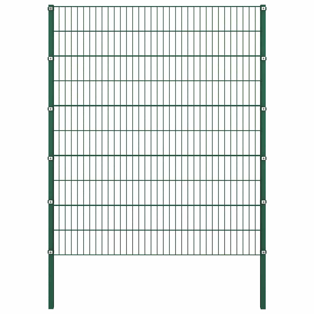 Vidaxl schuttingpaneel met palen ijzer 176,5x200 cm groen