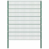 Vidaxl schuttingpaneel met palen ijzer 176,5x200 cm groen