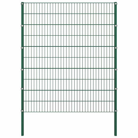 Vidaxl schuttingpaneel met palen ijzer 176,5x200 cm groen