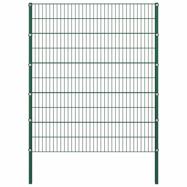Vidaxl schuttingpaneel met palen ijzer 176,5x200 cm groen