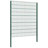 Vidaxl schuttingpaneel met palen ijzer 176,5x200 cm groen