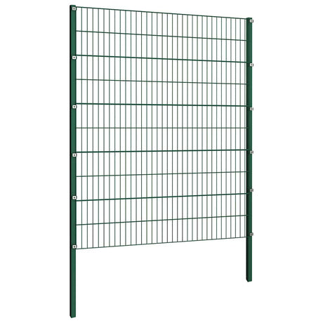 Vidaxl schuttingpaneel met palen ijzer 176,5x200 cm groen