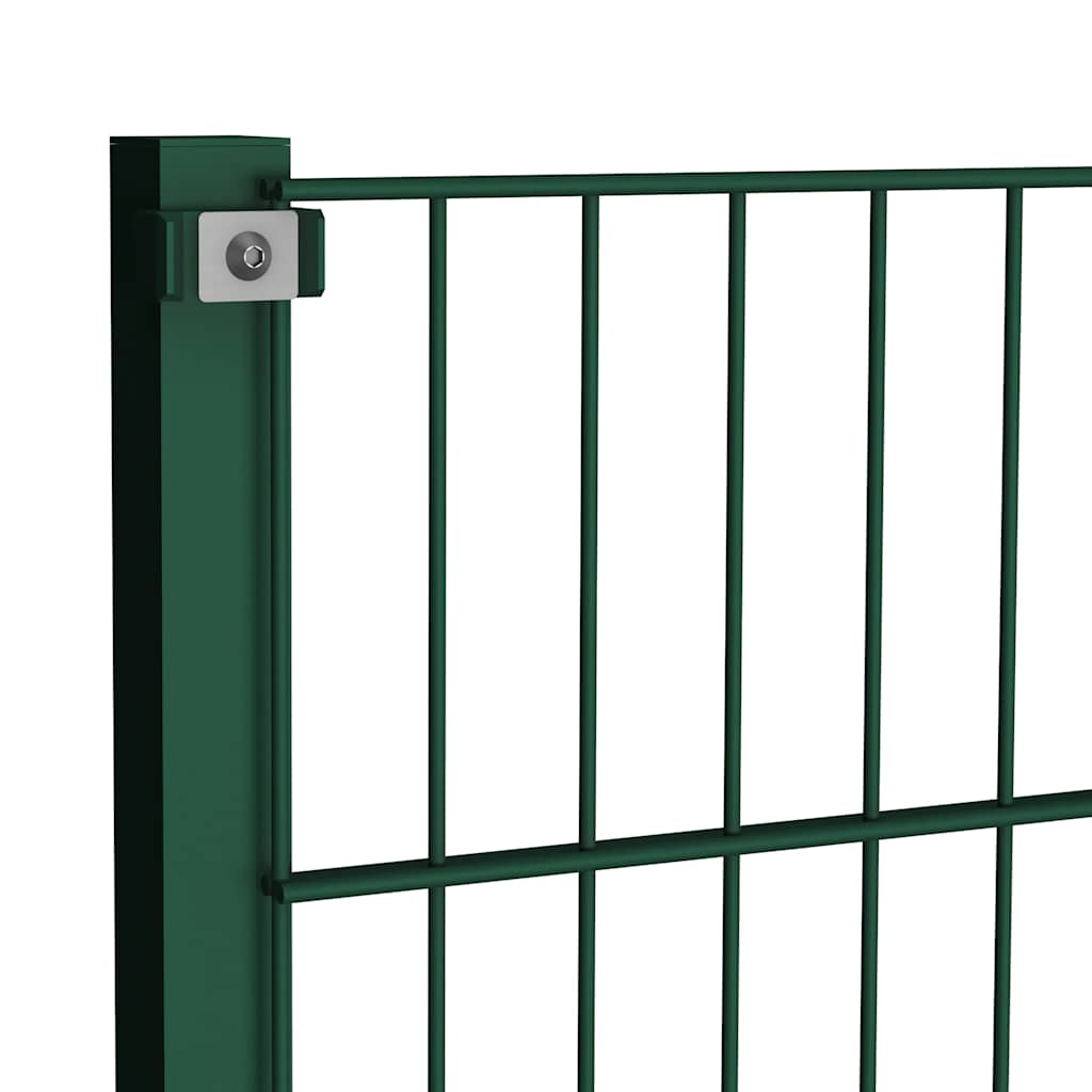 Vidaxl schuttingpaneel met palen ijzer 176,5x200 cm groen