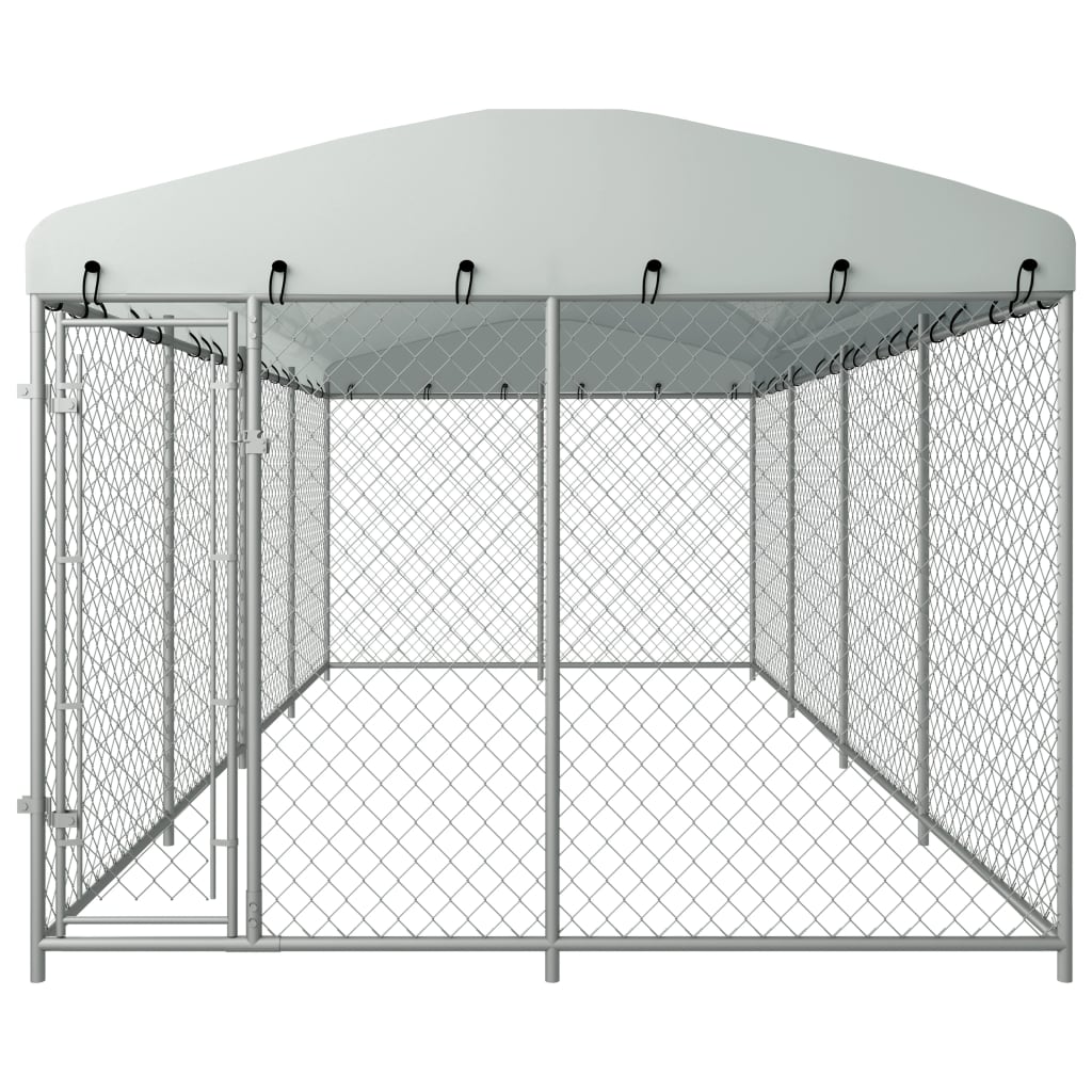 Vidaxl hundkennel för utanför med tak 7.6x3.8x2.3 m