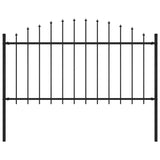 Vidaxl Havehegn med spyd top (1,25-1,5) x1,7 m stål sort