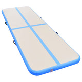 VIDAXL Gymnastics Matte mit Pumpen aufblasbar 300x100x10 cm PVC Blau