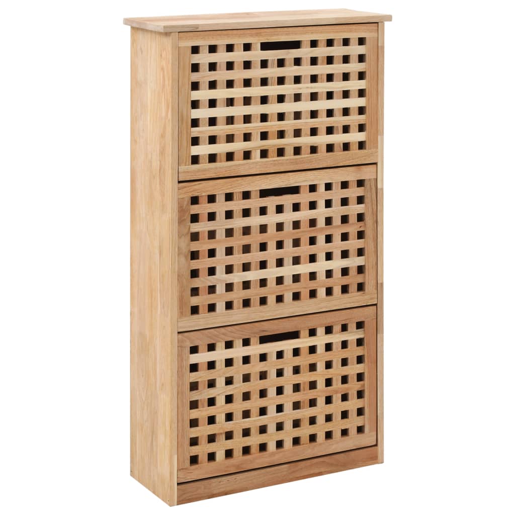 Armoire à chaussures Vidaxl 55x20x104 cm en bois de noyer massif