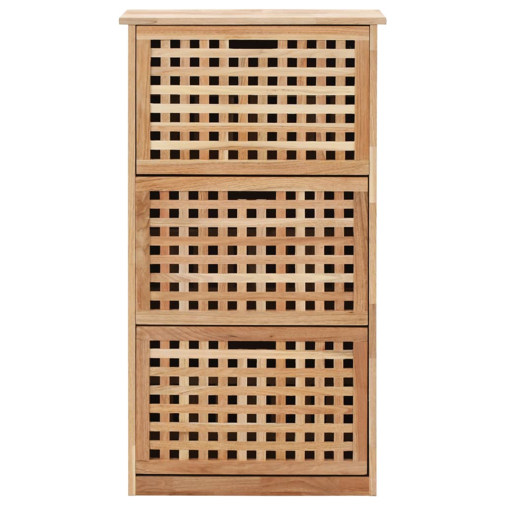 Armoire à chaussures Vidaxl 55x20x104 cm en bois de noyer massif