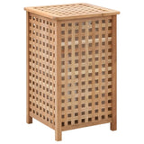 Cesta de lavandería Vidaxl 39x39x65 cm de madera de nogal sólida