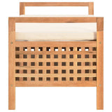 Vidaxl opbergbankje 93x49x49 cm massief walnotenhout