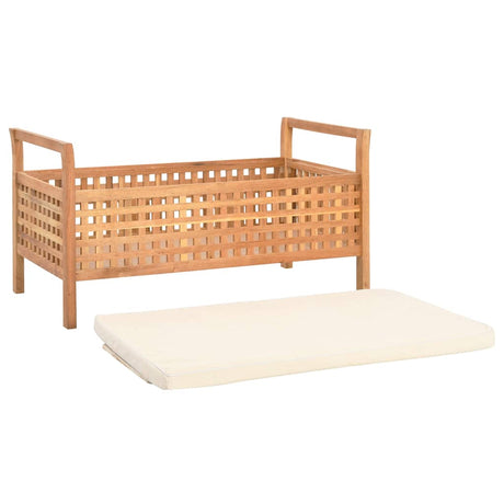 Vidaxl opbergbankje 93x49x49 cm massief walnotenhout