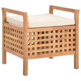 Vidaxl opbergbankje 49x48x49 cm massief walnotenhout