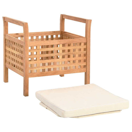 Vidaxl opbergbankje 49x48x49 cm massief walnotenhout