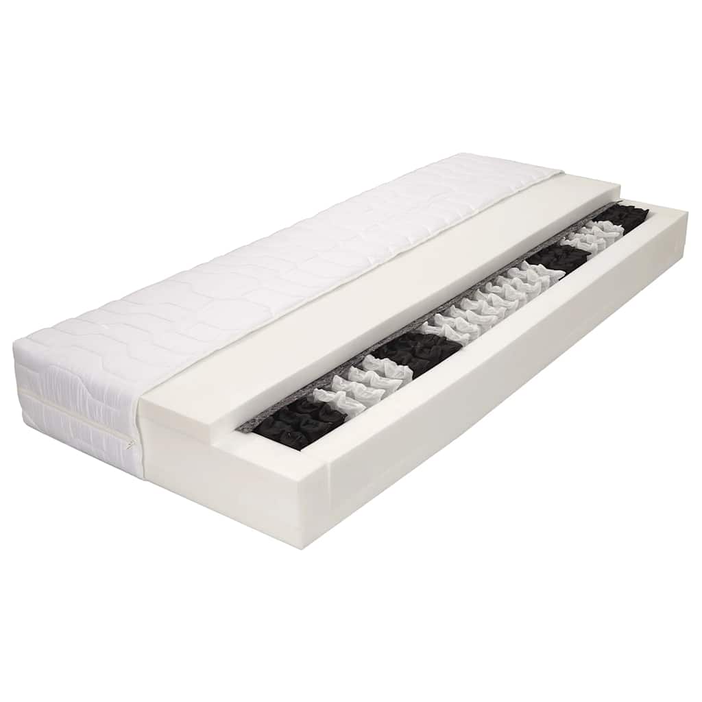 Vidaxl matras 7 zone 20 cm pocketvering h2 80x200 cm