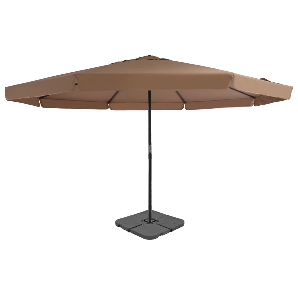 Parasol vidaxl avec taupe de base portable