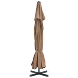 Vidaxl Parasol with portable base Taupe