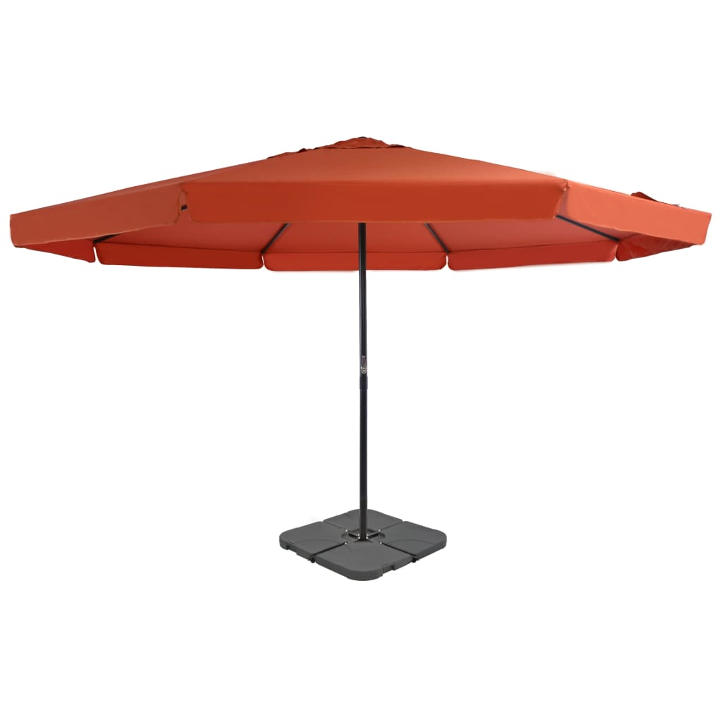 Vidaxl parasol med bærbar base terracotta lys