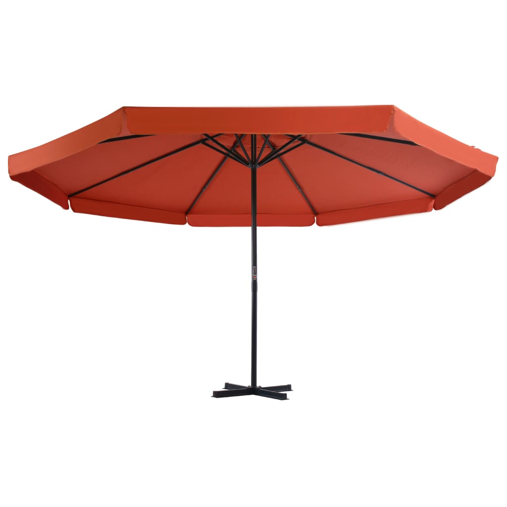 VidaXL parasol with portable base terracotta bright