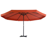 Vidaxl Parasol mit tragbarem Basis -Terrakotta hell