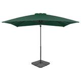 VidaXL Parasol met draagbare voet groen