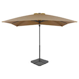 Parasol vidaxl avec taupe de base portable