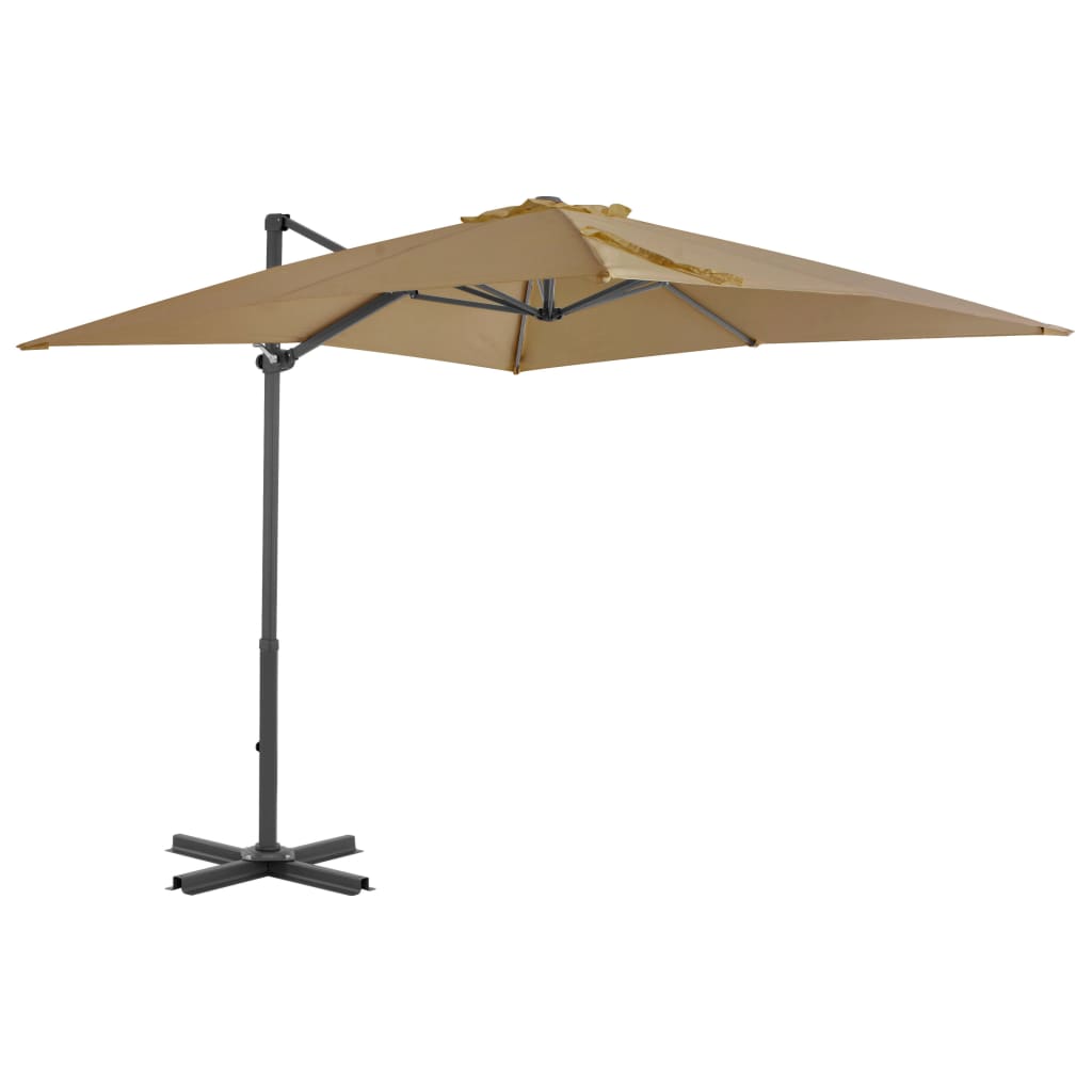 Parasol vidaxl avec taupe de base portable