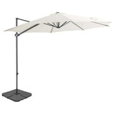 VidaXL parasol with portable base sand -colored