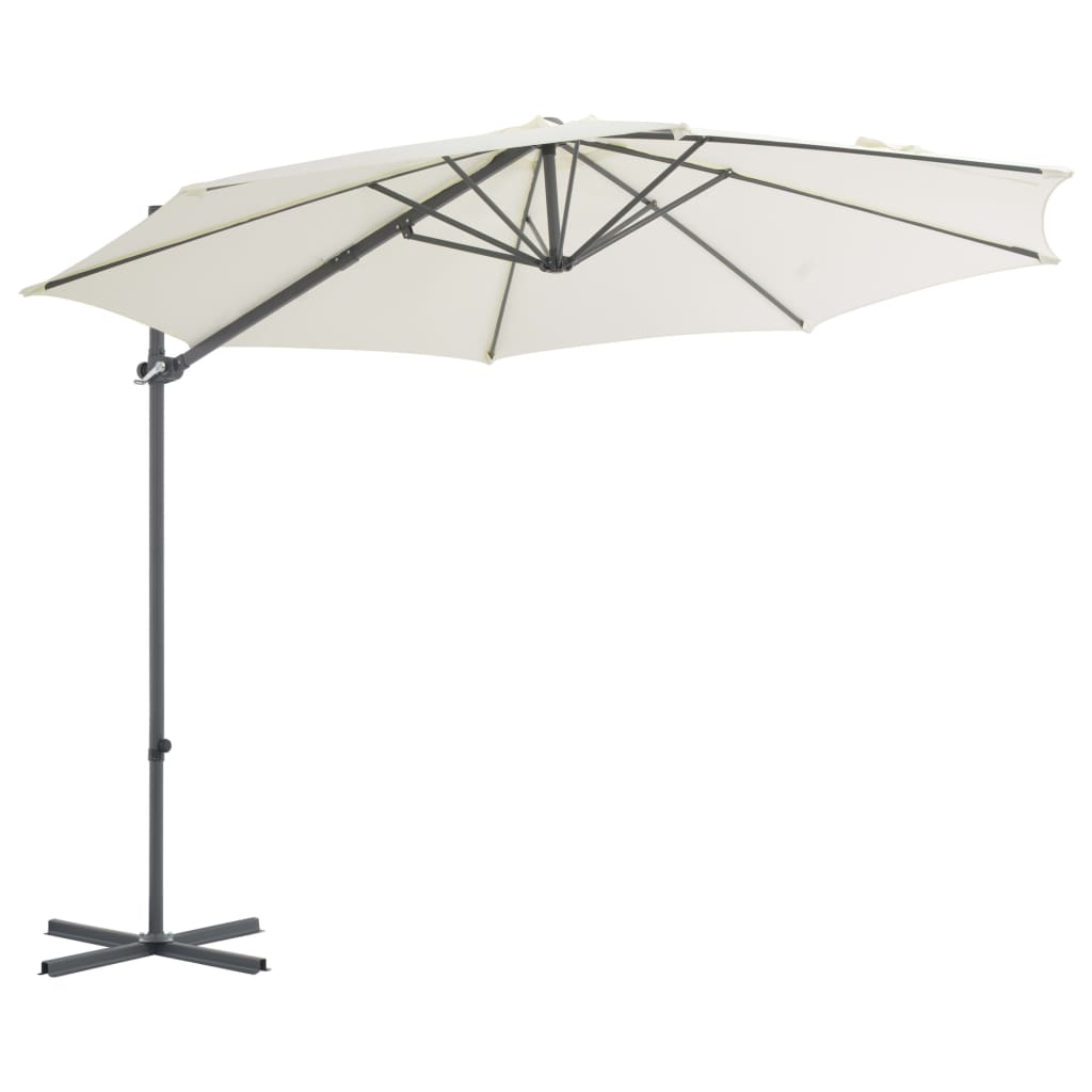 Parasol Vidaxl con arena base portátil -Colorada