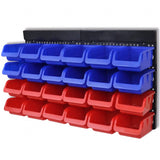 Vidaxl Tools Wall - bleu monté et rouge 2 PCS