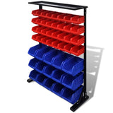 VidaXL Garage opbergrek (Blauw en Rood)