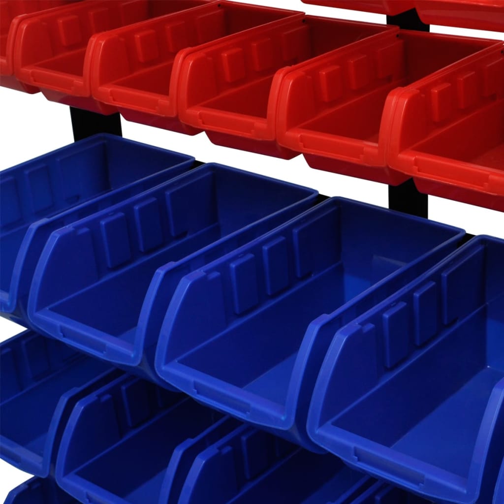 Vidaxl garage storage rack (blue and red)