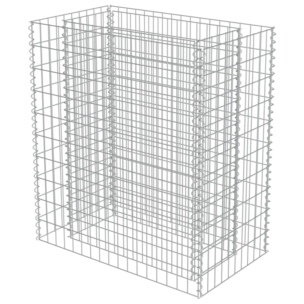 VidaXL Gabion Planter Increased 90x50x100 cm Galvanized Steel