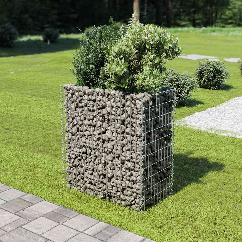 Vidaxl gabion plantenbak verhoogd 90x50x100 cm gegalvaniseerd staal