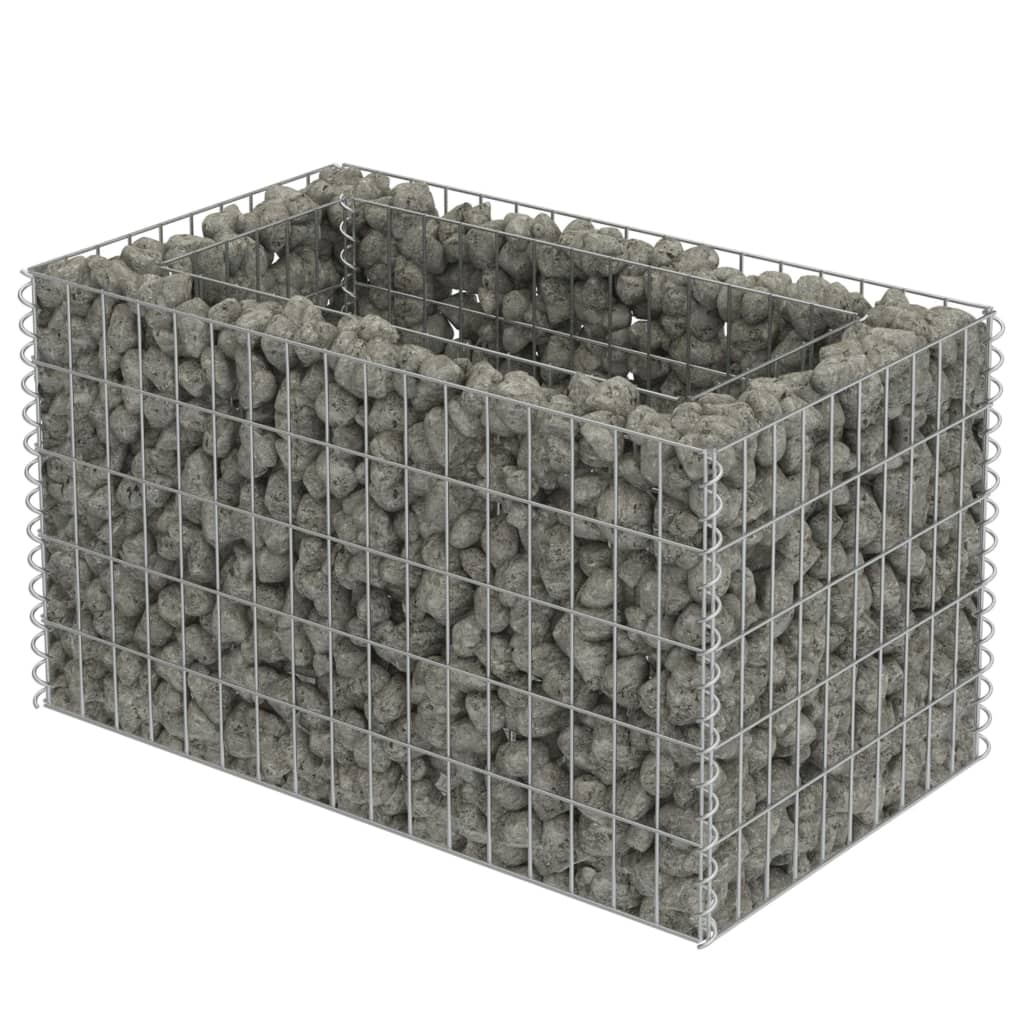 Vidaxl Gabion Planning Box hevet 90x50x50 cm galvanisert stål