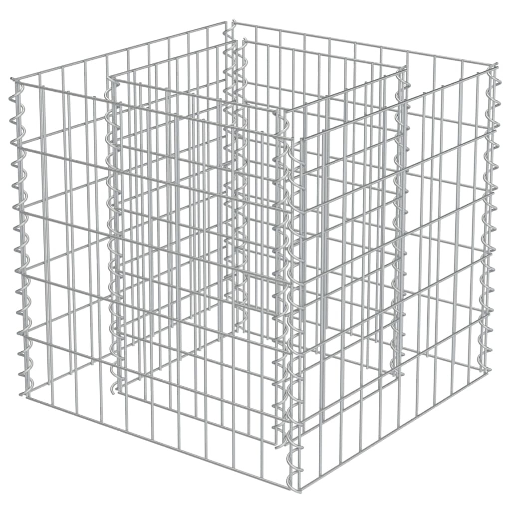 VidaXL Gabion Planter raised 50x50x50 cm galvanized steel