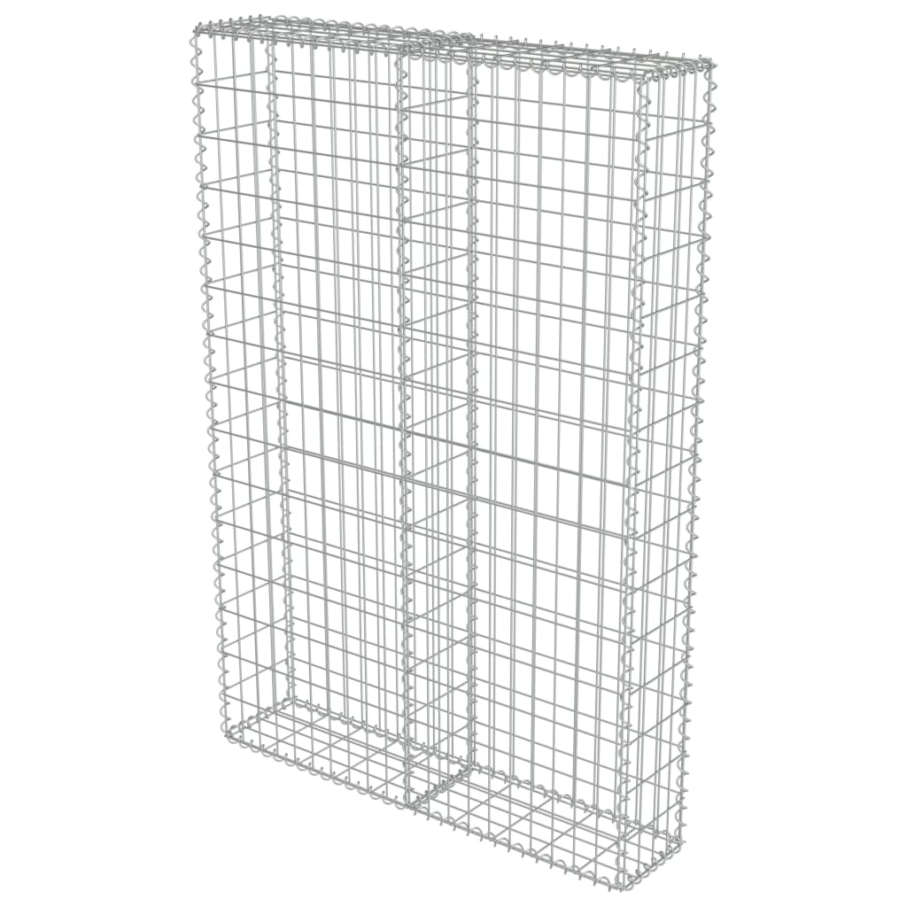 Vidaxl Schanskorf wall with lids 100x20x150 cm galvanized steel