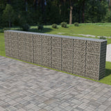 Vidaxl Schanskorf Wall med låg 600x50x150 cm galvaniseret stål