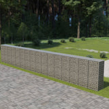 Vidaxl Schanskorf vägg med lock 900x50x150 cm galvaniserat stål