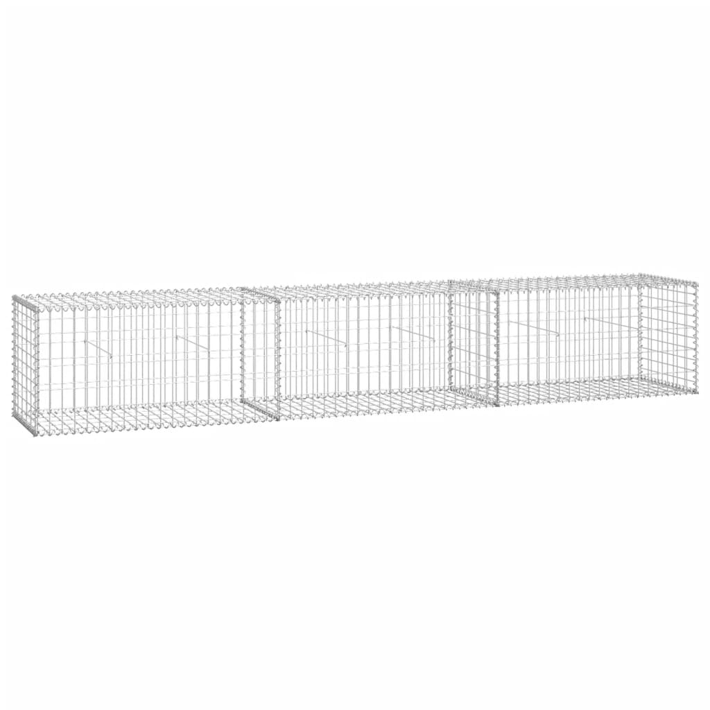 Vidaxl Schanskorf wall with lids 300x50x50 cm galvanized steel