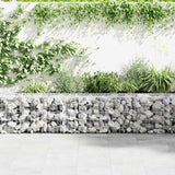 Vidaxl schanskorfmuur met deksels 300x50x50 cm gegalvaniseerd staal