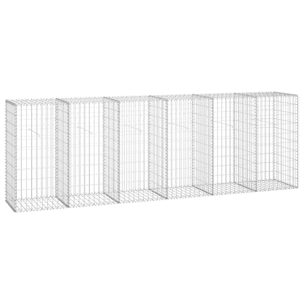 Vidaxl Schanskorf wall with lids 300x50x100 cm galvanized steel