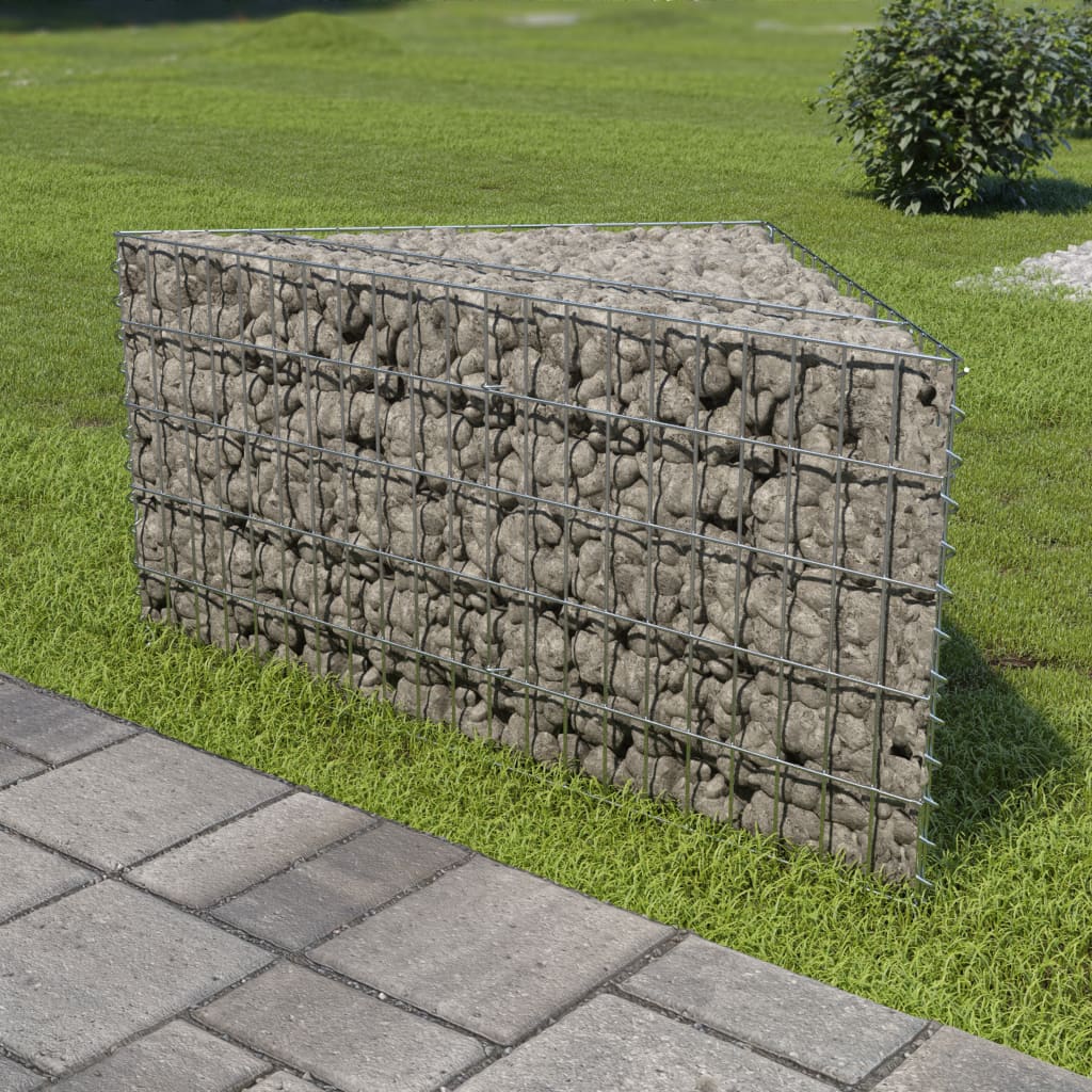 VidaXL Gabion Planter raised 75x75x50 cm galvanized steel