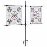 Vidaxl targetkaartstandaard met schietkaarten 78x76 cm staal