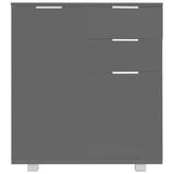 Vidaxl dressoir 71x35x80 cm spaanplaat hoogglans grijs