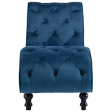 Vidaxl chaise longue fluweel blauw