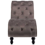 Vidaxl chaise longue fluweel grijs
