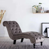 Vidaxl chaise longue fluweel grijs