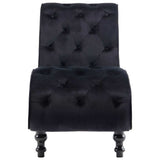Vidaxl chaise longue fluweel zwart
