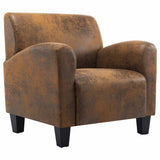 Vidaxl fauteuil bruin 70x69x72 cm kunstsuède